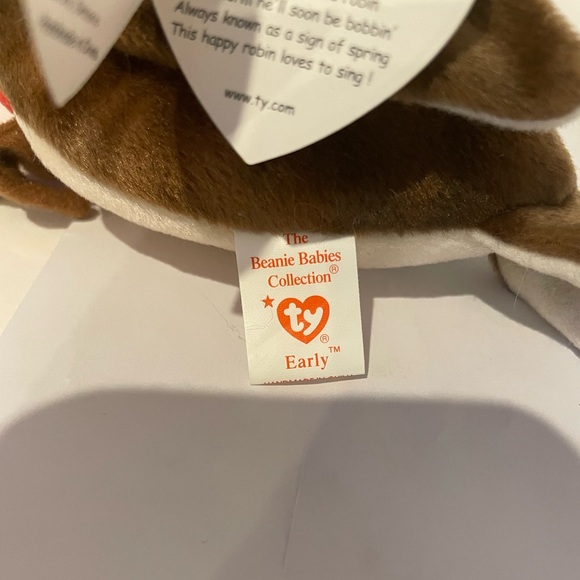 Rare sewing oddity! Early The Robin Ty Beanies Babies brand new mint condition! - Picture 3 of 5